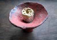 Japanese Pottery: Shigaraki Incense Holder by Koichi Maekawa (前川幸市)