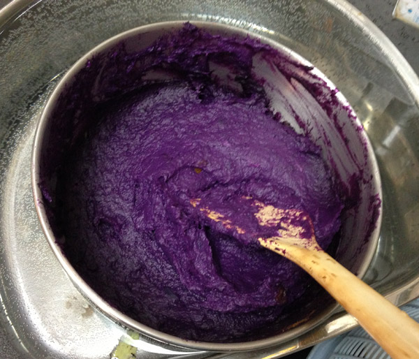 Kyoto Christmas Dinner: Roast Chicken with Candied Yuzu Peel Dried Cranberry Oyster Stuffing and Purple Murasaki-imo Mashed Sweet Potatoes