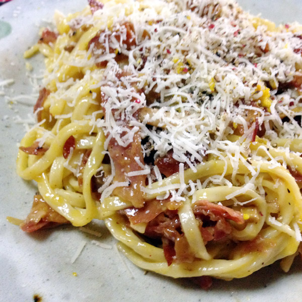Matsutake Pine Mushroom, Pancetta & Yuzu Pasta Carbonara
