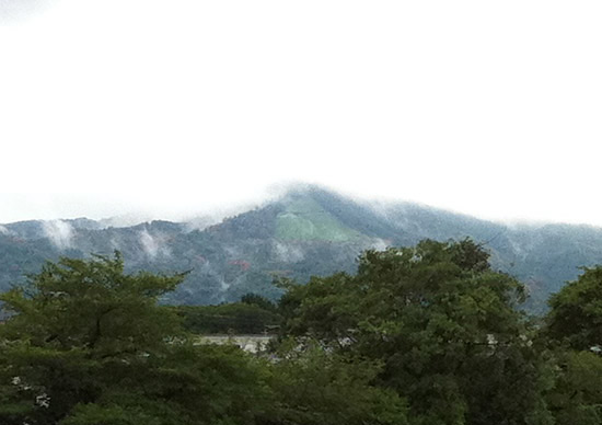 Mt Daimonji Shrouded in Late Afternoon Mist