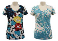 Kimono Inspired Cotton U Neck Shirts