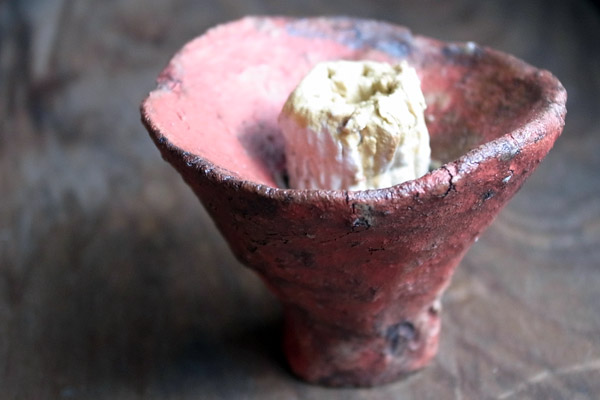 Japanese Pottery: Shigaraki Incense Holder by Koichi Maekawa (前川幸市)