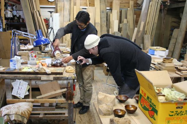 Kyoto Store Prototype Chestnut Wood Handturned Donburi Hachi (big-bowl) & Miyama Artisan Workshop