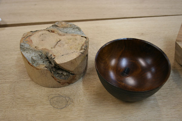 Kyoto Store Prototype Chestnut Wood Handturned Donburi Hachi (big-bowl) & Miyama Artisan Workshop