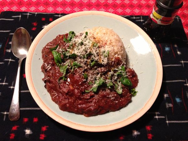 Homemade Japanese Curry with Wagyu Beef Tendon, Prune and Apple